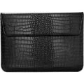 Black Faux Crocodile Laptop Sleeve Case