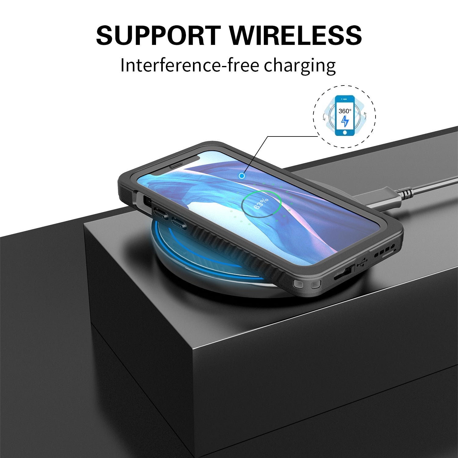 TPU+PET+PC material snowproof, waterproof, dustproof, and shockproof phone case(iPhone 12/12 mini/12 Pro/12 Pro Max)