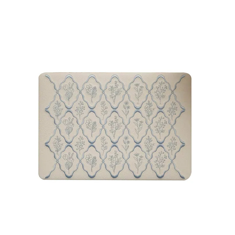 MacBook Case Embossed Floral Light Blue